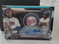 2016 Topps Strata Signatures 53/75 Miguel Sano #SS-MS Rookie Auto RC Twins