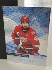 2017-18 Upper Deck Trilogy Blue #11 Henrik Zetterberg 584/999 Red Wings