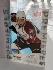 2010-11 Upper Deck Ice Premieres Acetate Mark Olver #72 RC 086/999 Avalanche
