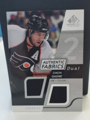 2008-09 SP Game Used Edition Authentic Fabrics Dual Simon Gagne #AF-GN