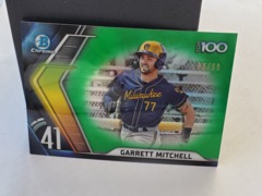 2022 Bowman Chrome Top 100 Garrett Mitchell #BTP-41 Green 88/99