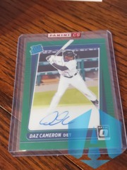 2021 Panini Donruss Optic Rated Rookie Green Prizm Auto 30/75 Daz Cameron #RRS-DA