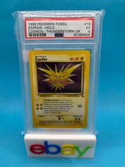 1999 Fossil Zapdos Holo #15 PSA 5