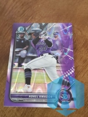 2022 Bowman Chrome Adael Amador #BCP-109 Purple Wave 183/250 Rockies