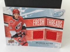2008-09 Upper Deck Ice Fresh Threads Brandon Sutter #FT-BS Jersey Carolina