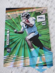2021 Panini Prestige Orange Script Xtra Points #233 D'Wayne Eskridge Green Sunburst