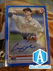 CASEY MIZE Auto 2020 Bowman Prospect Blue /150 #PA-CM Detroit Tigers