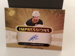 2017-18 Upper Deck SPx Impressions Auto Tier 1 040/249 Jason Pominville #IA-JP