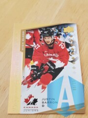 2021 Upper Deck Team Canada Juniors High Gloss 09/15 Justin Barron #111 Rookie RC