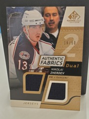 2008-09 SP Game Used Edition Authentic Fabrics Dual Jerseys Gold 16/50 Nikolai Zherdev #AF-NZ