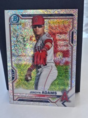 2021 Topps Bowman Chrome Prospects 053/299 Speckle Jordyn Adams #BCP-156 Angels