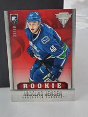 2013-14 Panini Titanium Red #155 Nicklas Jensen 33/99 Rookie RC Canucks
