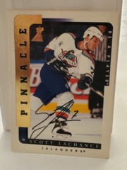 1997 Pinnacle #27 Scott Lachance Be a Player Auto Islanders
