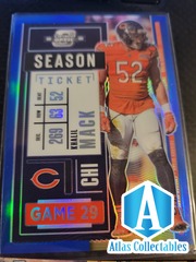 2020 Panini Contenders Optic Season Ticket Blue /99 Khalil Mack #12