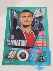 2020-21 Topps Match Attax Teal Diamonds Man of the Match Marco Verratti #MOTM19