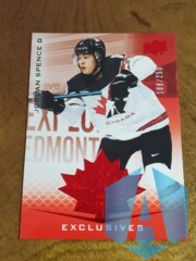 2021 Upper Deck Team Canada Juniors Exclusives 189/250 Jordan Spence #97