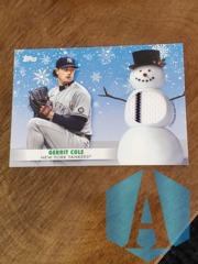 2021 Topps Holiday Gerrit Cole  Yankees Patch Jersey Relic #WRC-GC