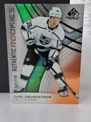 2019-20 SP Game Used Orange #158 Carl Grundstrom 021/116 Kings