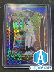 2020 SELECT BLUE CHECKER PRIZM CARD- RUSSELL WISON- /149