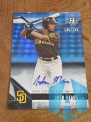 2021 Bowman Platinum Prospects Blue 145/150 Joshua Mears Josh #TOP-8 Auto