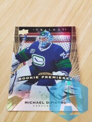 2020-21 Upper Deck Trilogy Premieres 16/999 Michael DiPietro Level 1 #57 Rookie RC