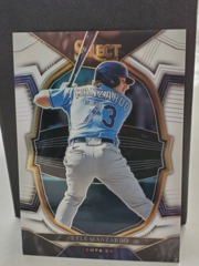 2023 Panini Select Concourse White Prizm 102/149 Kyle Manzardo #88 Tampa Bay