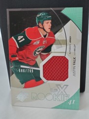 2010-11 Upper Deck SPX Rookie Jersey #165 Justin Falk 686/799 Minnesota Wild