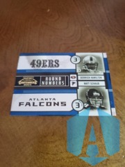 2004 Playoff Contenders Round Numbers Blue #RN15 Derrick Hamilton/Matt Schaub 0254/1000