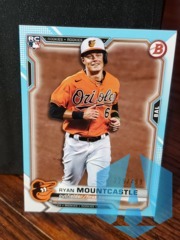 2021 Bowman Sky Blue Border 329/499 Ryan Mountcastle #41 Rookie RC