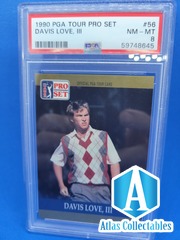 1990 PRO SET PGA TOUR #56 Davis Love 3rd HOF PSA 8