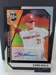 2021 Panini Elite Extra Edition Prime Numbers 148/220 Zane Mills #120 Auto St. Louis