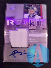 2009-10 Riku Helenius SPX Rookie Jersey Patch Autograph RC Auto /499
