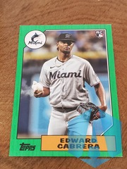 2022 Topps Green Parallel #228 Edward Cabrera 007/125 - Miami Marlins
