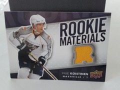 2007-08 Upper Deck Rookie Materials #RM-VK Ville Koistinen Jersey Nashville Predators