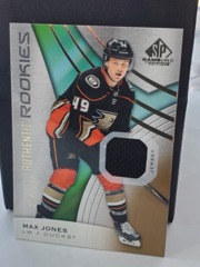2019-20 Upper Deck SP Game Used Authentic Rookies Jersey 374/599 Max Jones #115 Ducks
