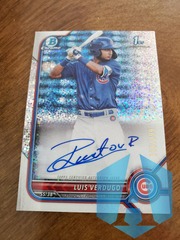 Luis Verdugo 2022 Bowman Chrome Prospect Sparkle Refractor Auto 139/299 CPA-LV Cubs