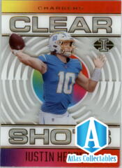 2021 Panini Illusions Clear Shots #1 Justin Herbert Acetate