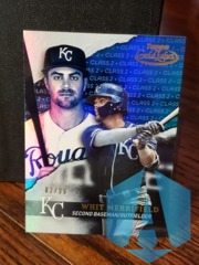 2020 Topps Gold Label Whit Merrifield #46 Class 2 Blue 82/99 Kansas City Royals