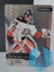 2021-22 Upper Deck Synergy Cast For Greatness METAL John Gibson #CG-29 Ducks