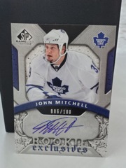 2008-09 SP Game Used Rookie Exclusive Auto #RE-JM John Mitchell 086/100 Maple Leafs