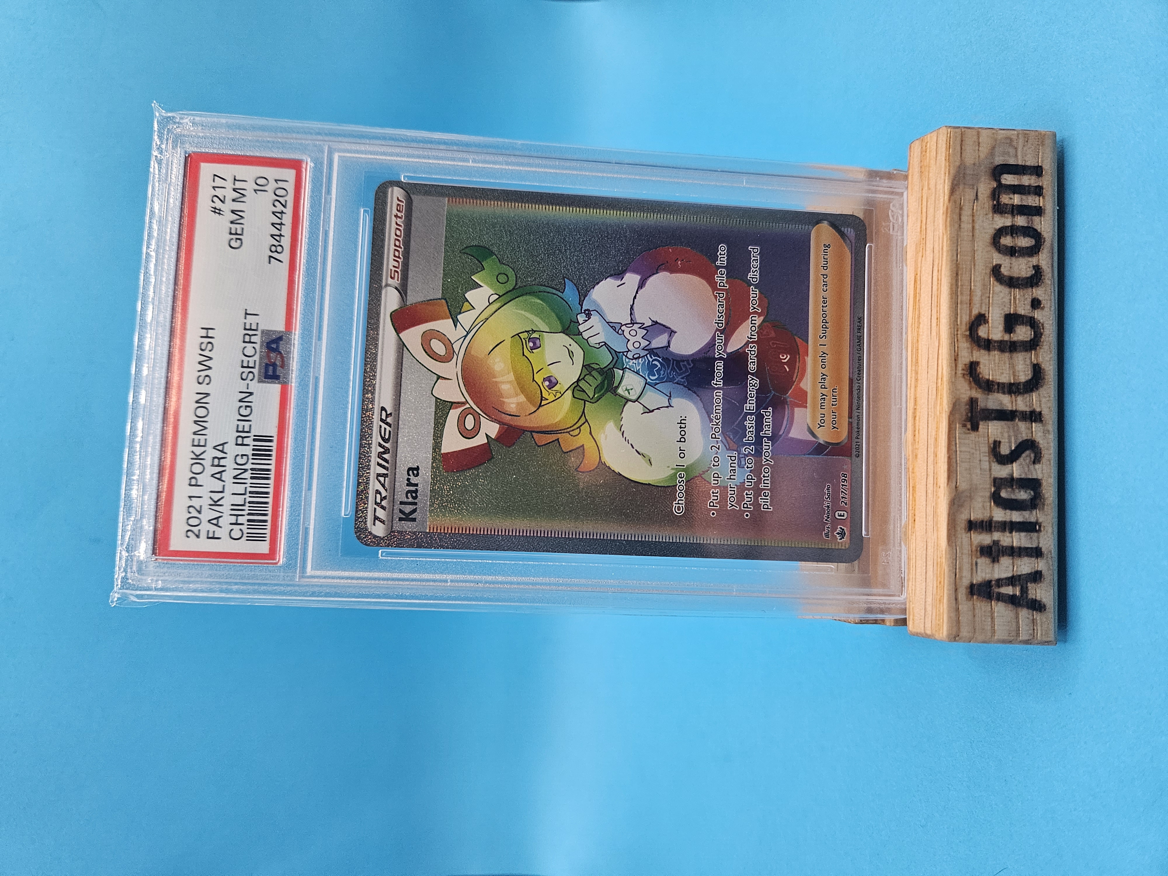 Klara 217/198 Chilling Reign Secret Rare Trainer Holo Pokémon PSA 10 Gem