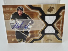 2006-07 SPx Rookie Dual Jerseys Auto #173 Noah Welch RC 0575/1299 Penguins
