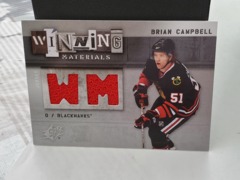 2009-10 Upper Deck SPx Winning Materials #WM-BC Brian Campbell Jersey