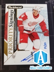 2018-19 Parkhurst Priority Signings Gustav Nyquist /30 SSP Auto