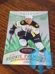 2014-15 Upper Deck Trilogy Radiant Green #115 Alexander Khokhlachev 020/199