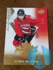 2021 Upper Deck Team Canada Juniors Gold Philip Tomasino #12 HIGH GLOSS 07/25