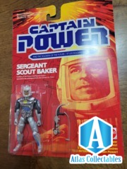 1987 SERGEANT SCOUT BAKER Captain Power TV Action Figure Mattel HI GRADE