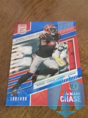 2022 Panini Donruss Elite #16 Ja'Marr Chase 100/499 Blue Status Explosion