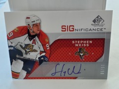 2007-08 SP Game Used Significance #S-WE Stephen Weiss 05/50 Auto Panthers