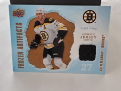 2008-09 UD Frozen Artifacts Glen Murray #FA-GM Game Worn Jersey Boston Bruins